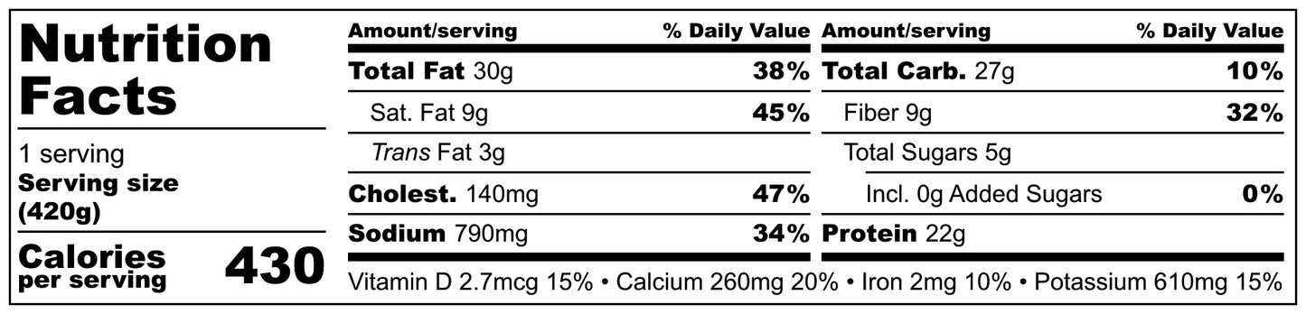 明太子麵食(低碳水化合物)