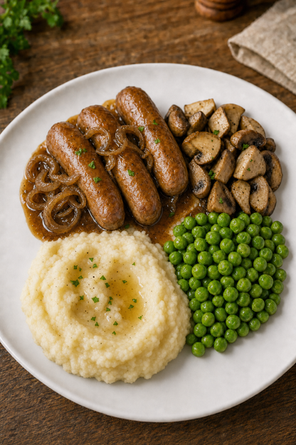 Bangers and Mash (Low-Carb)