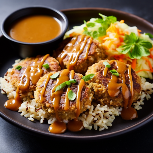 Chicken and Beef Patties with Japanese Curry (Low-Carb)