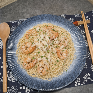 Alfredo Pasta with Crab and Shrimp