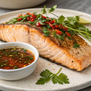Roast Salmon with Thai Chilli Sauce (Low-Carb)