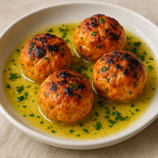 Roasted Salmon Fishballs with Butter Sauce