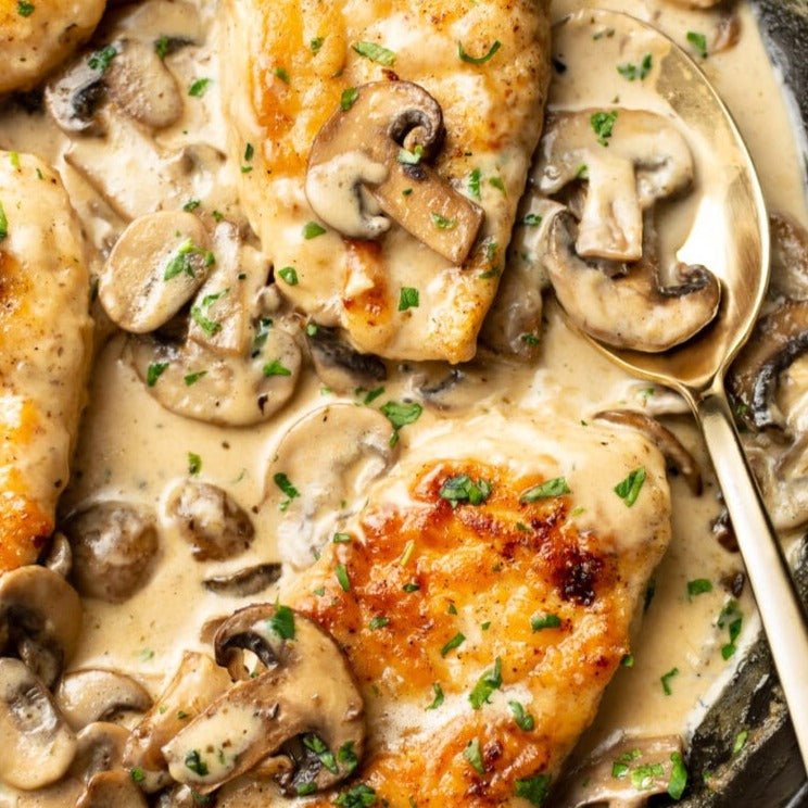 Baked Chicken and Mushrooms - Mealthy