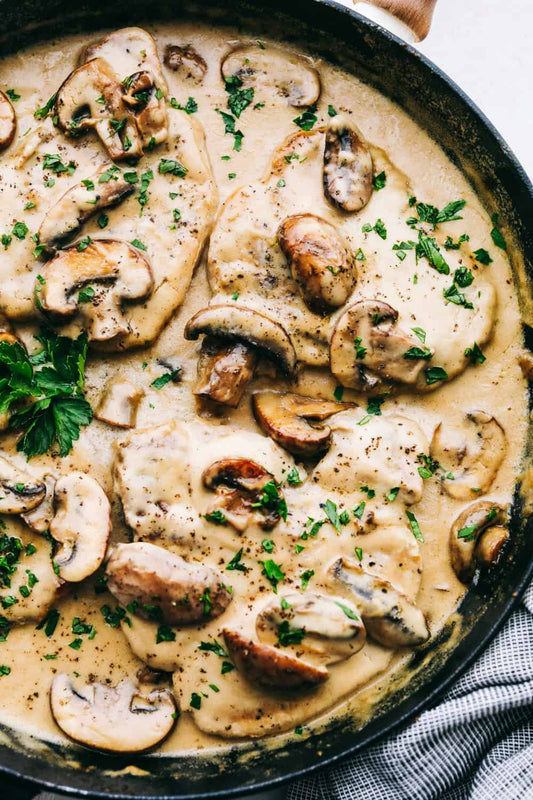 Baked Porkchop and Mushrooms - Mealthy