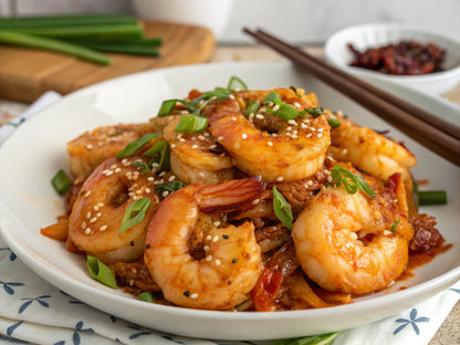 Buttery Kimchi Shrimp