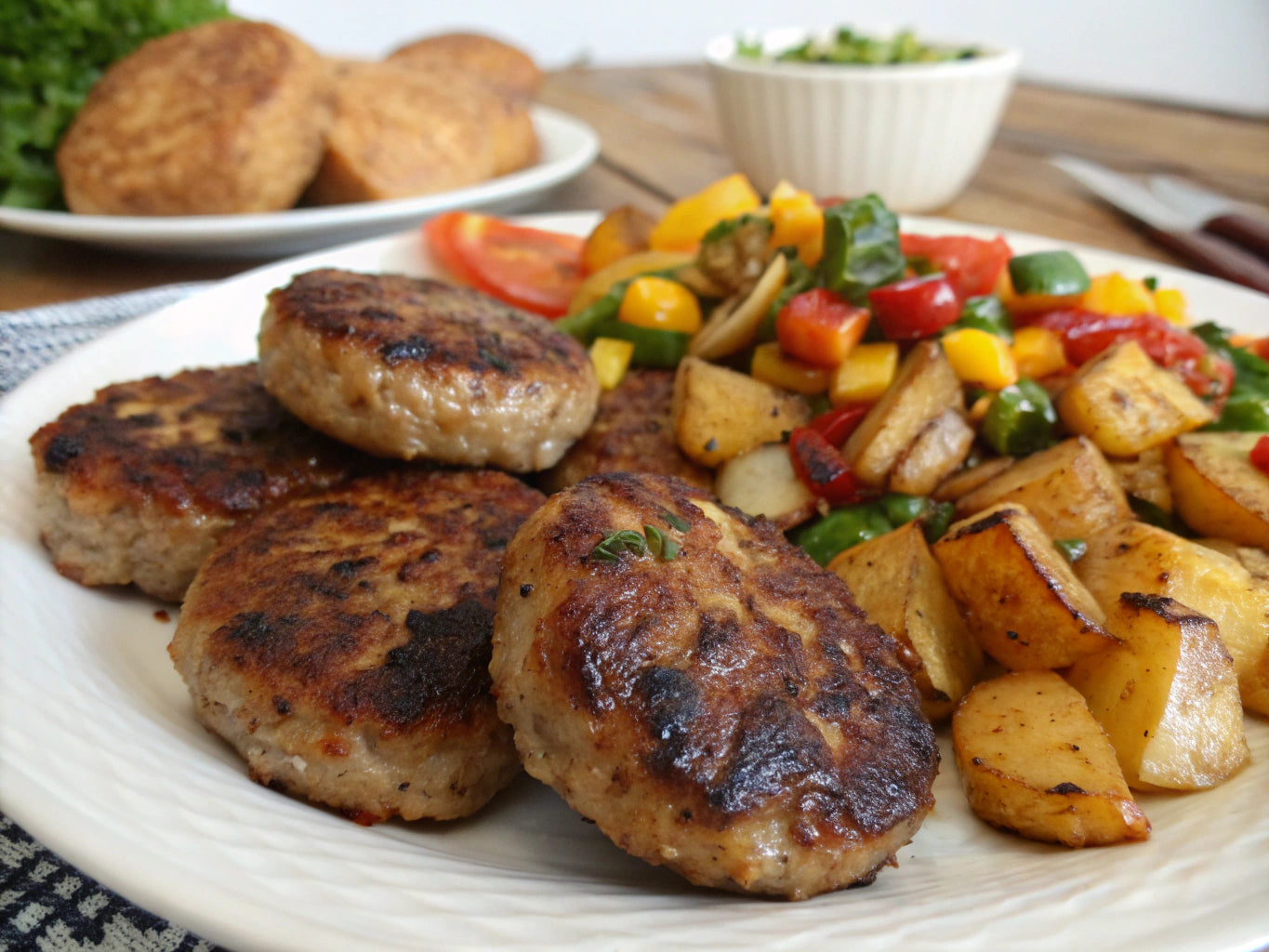 Home-made Pork Patties (Low-Carb)