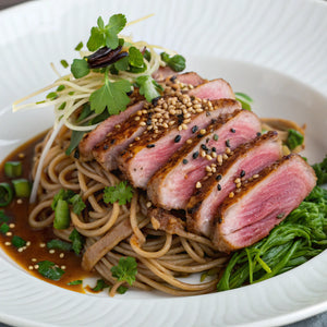Duck Breast Soba with Orange Soy Sauce (Low-Carb)