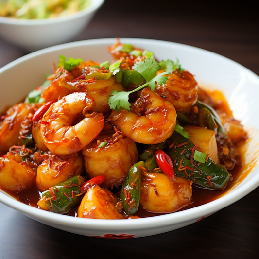 Sichuan Spicy Prawns