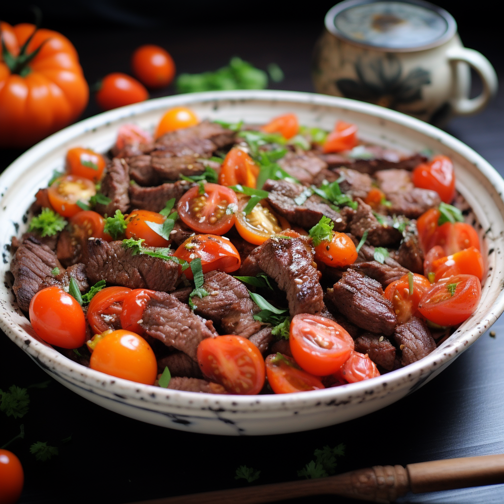 Stir-Fried Beef with Tomato Sauce (Low-Carb)