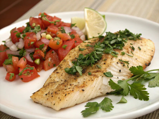 Herbed Fillet with Black Vinegar Tomato Salsa (Low - Carb) - Mealthy