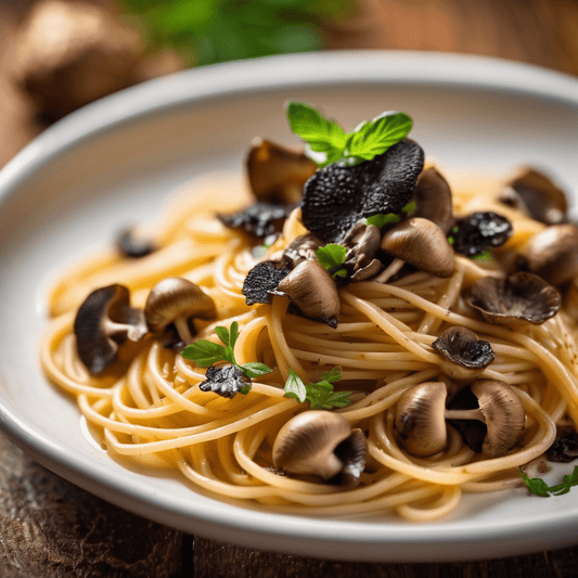 Mushrooms pasta with Black Truffle Sauce (Low - Carb) - Mealthy