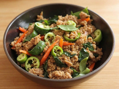 Pad Kra Pao (Pork)(Low - Carb) - Mealthy