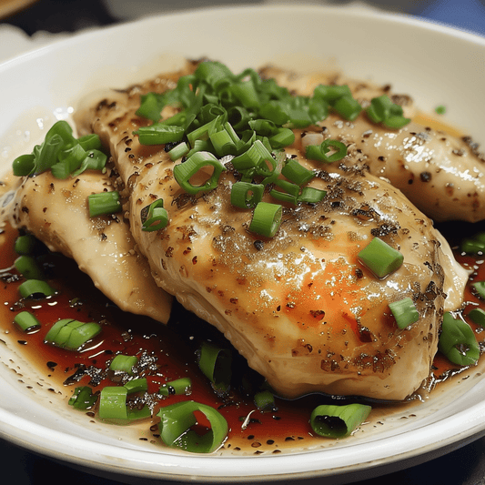 Poached Chicken with Ginger and Scallion Sauce (Low - Carb) - Mealthy