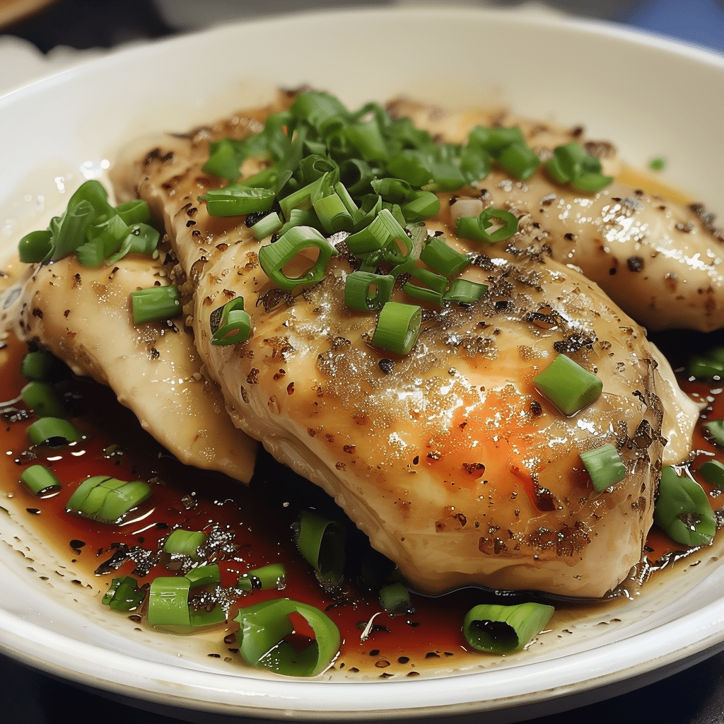 Poached Chicken with Ginger and Scallion Sauce (Low - Carb) - Mealthy