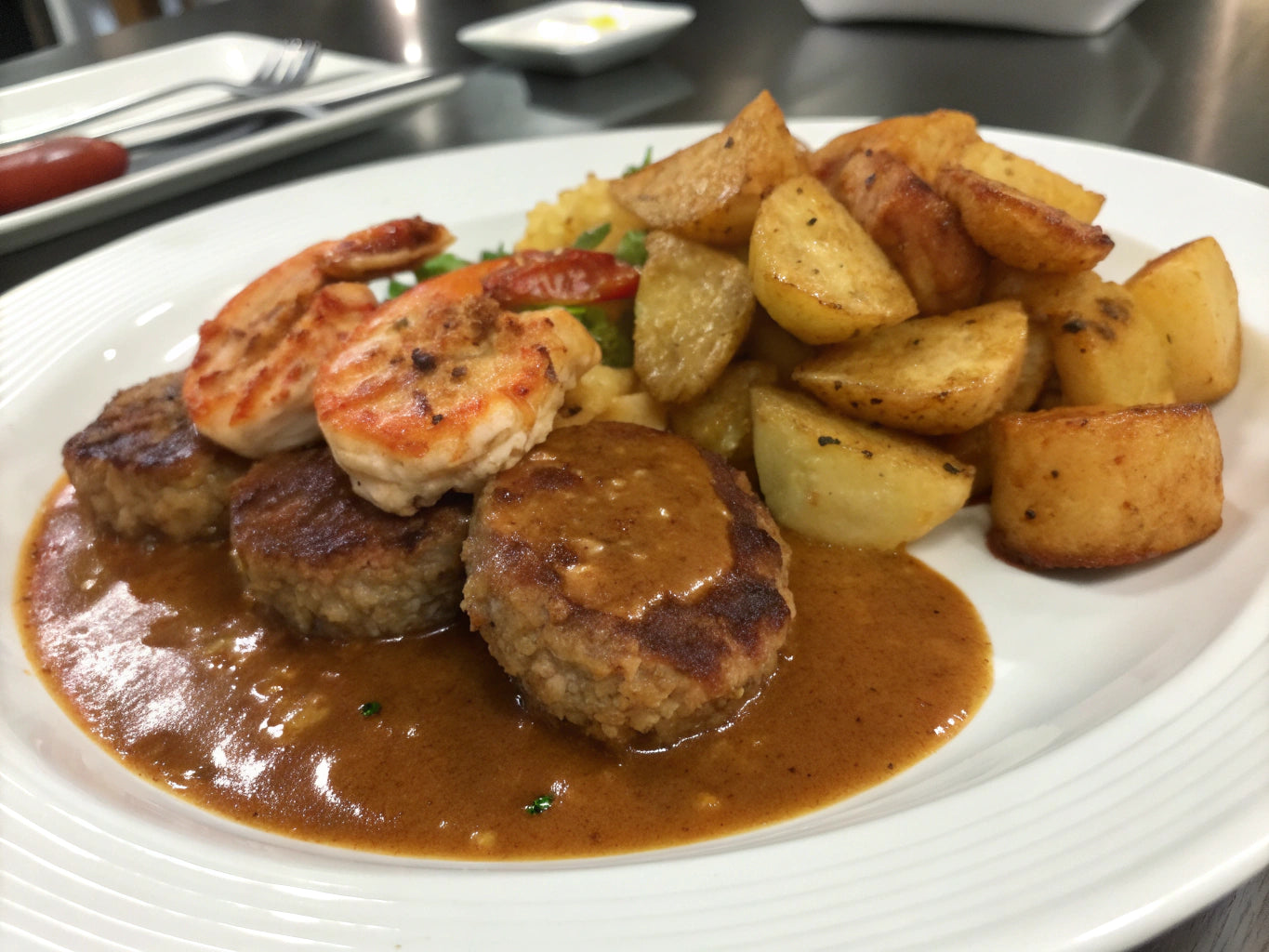 Surf and Turf with Japanese Curry Sauce