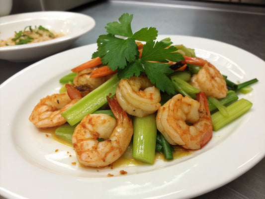 Prawns with Celery