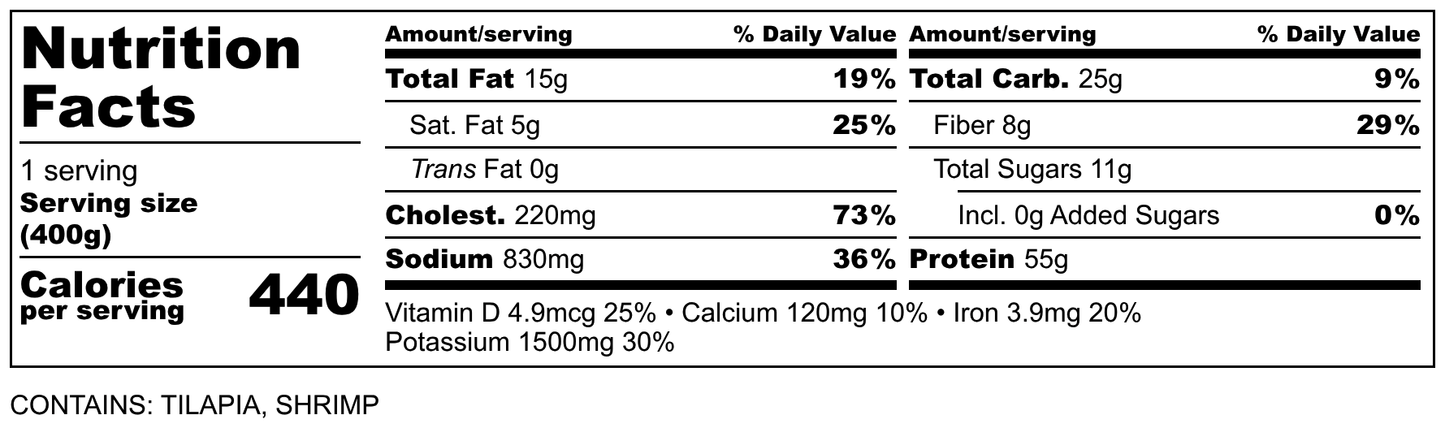 Red Curry Fish and Prawn (Low - Carb) - Mealthy