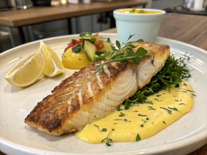 Roasted Fish with Yolk Rich Aioli