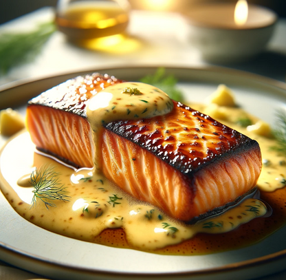 Salmon with Butter Sauce (Low-carb)