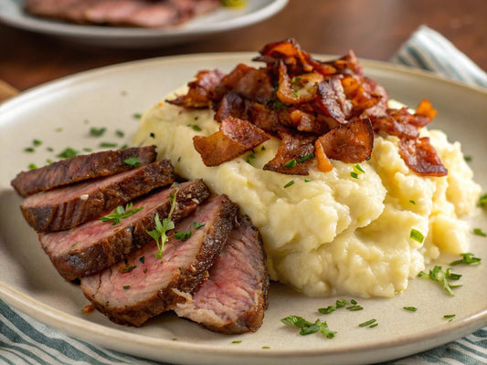 Sirloin Steak with Bacon Mash (Low - Carb) - Mealthy