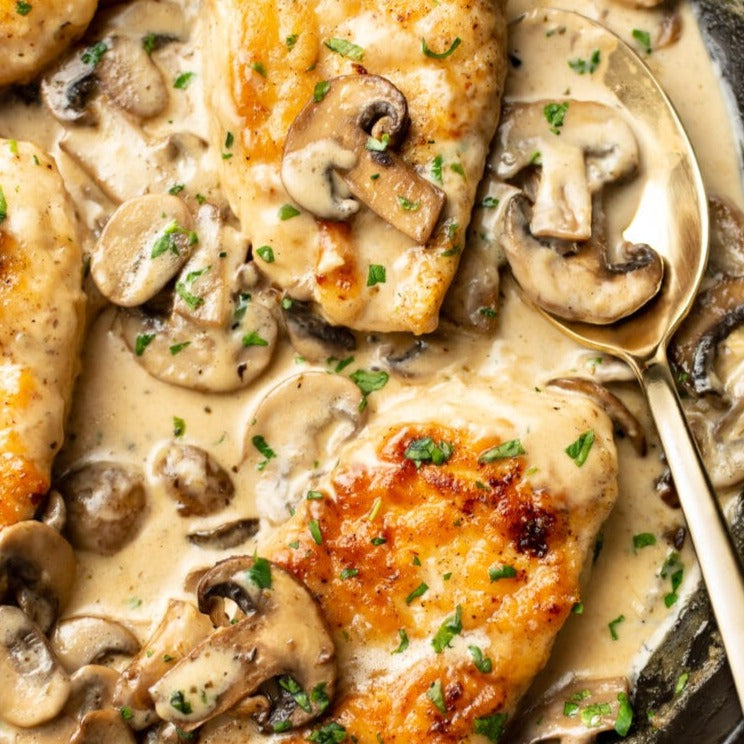 Baked Chicken and Mushrooms